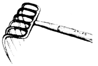 This rake is a good tool for hand scratching quahogs.